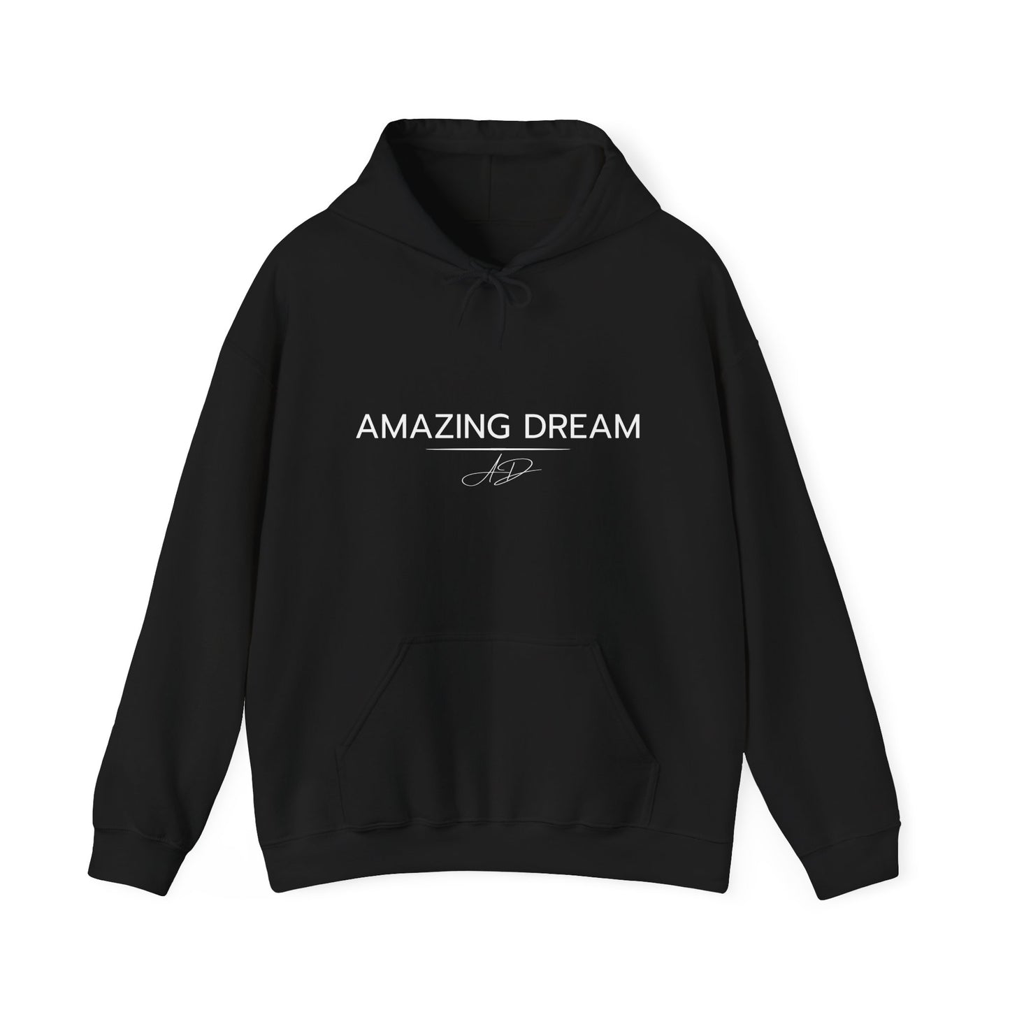 Hoodie unisexe Amazing Dream - Vue avant, couleur noire