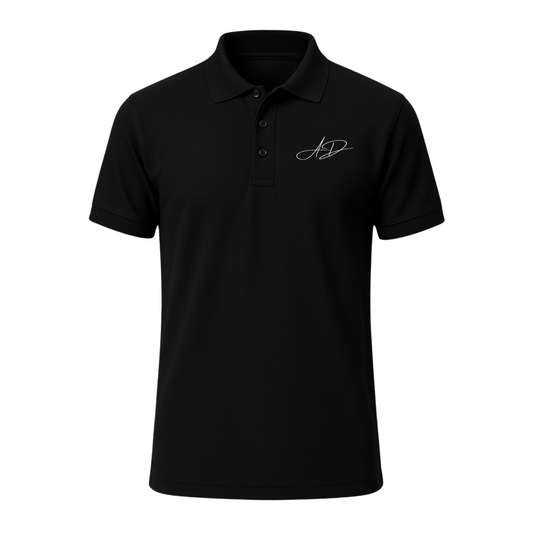 Polo noir AD vue de face